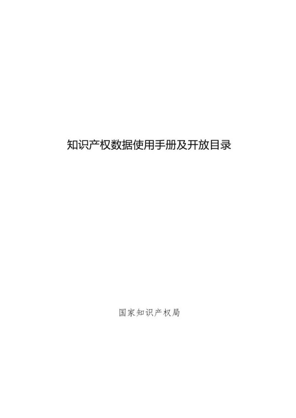 驰牛配资 国家知识产权局：2025知识产权数据使用手册及开放目录